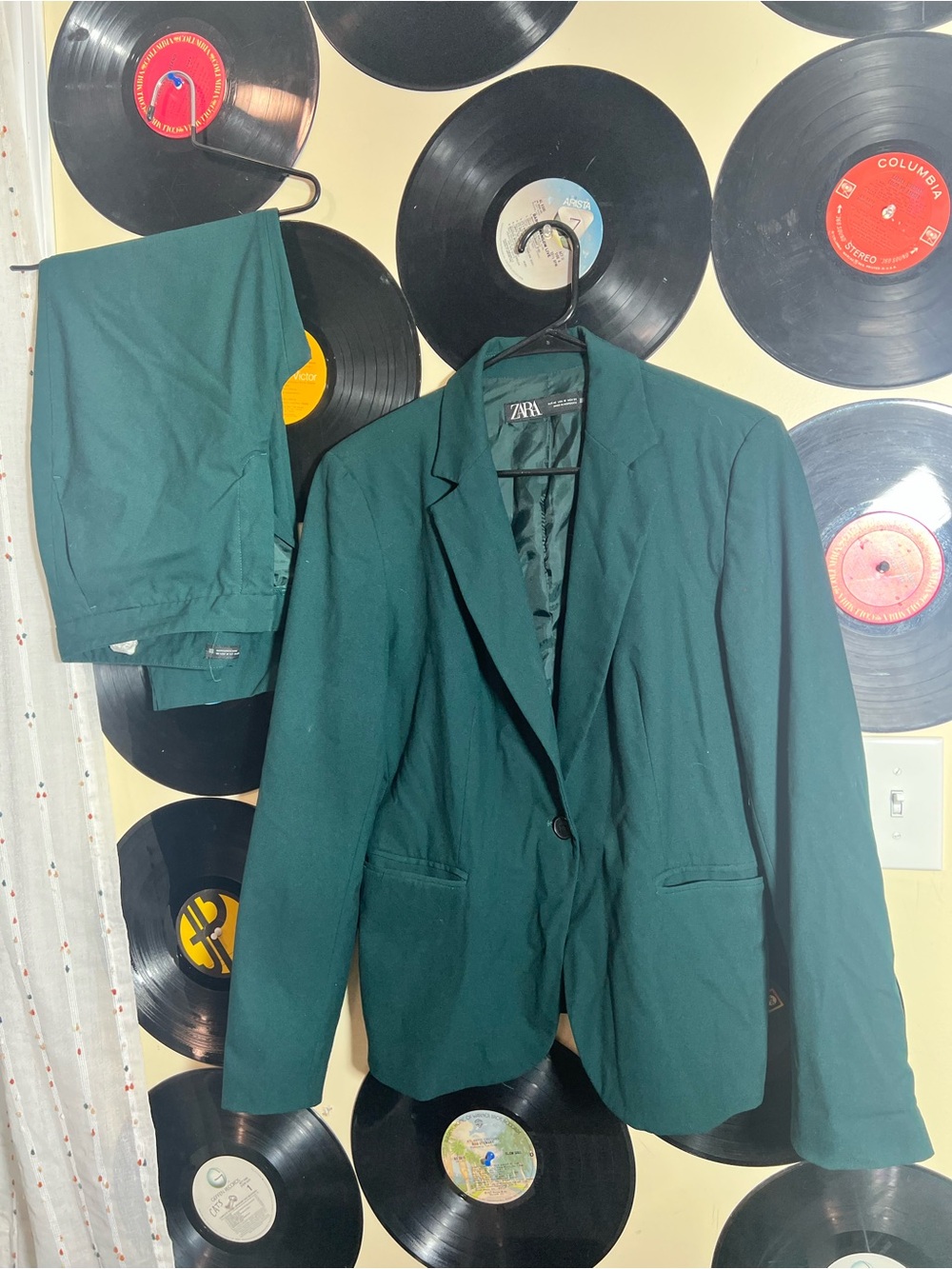 Zara Emerald Green Blazer and Trousers